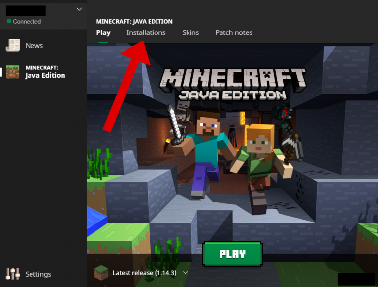 minecraft launcher opens to a black screen